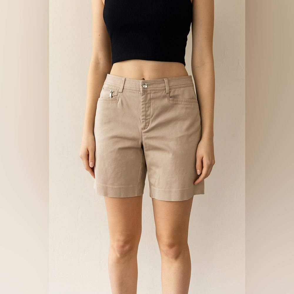 Ralph Lauren khaki tan shorts Size 10 petite - Picture 2 of 5